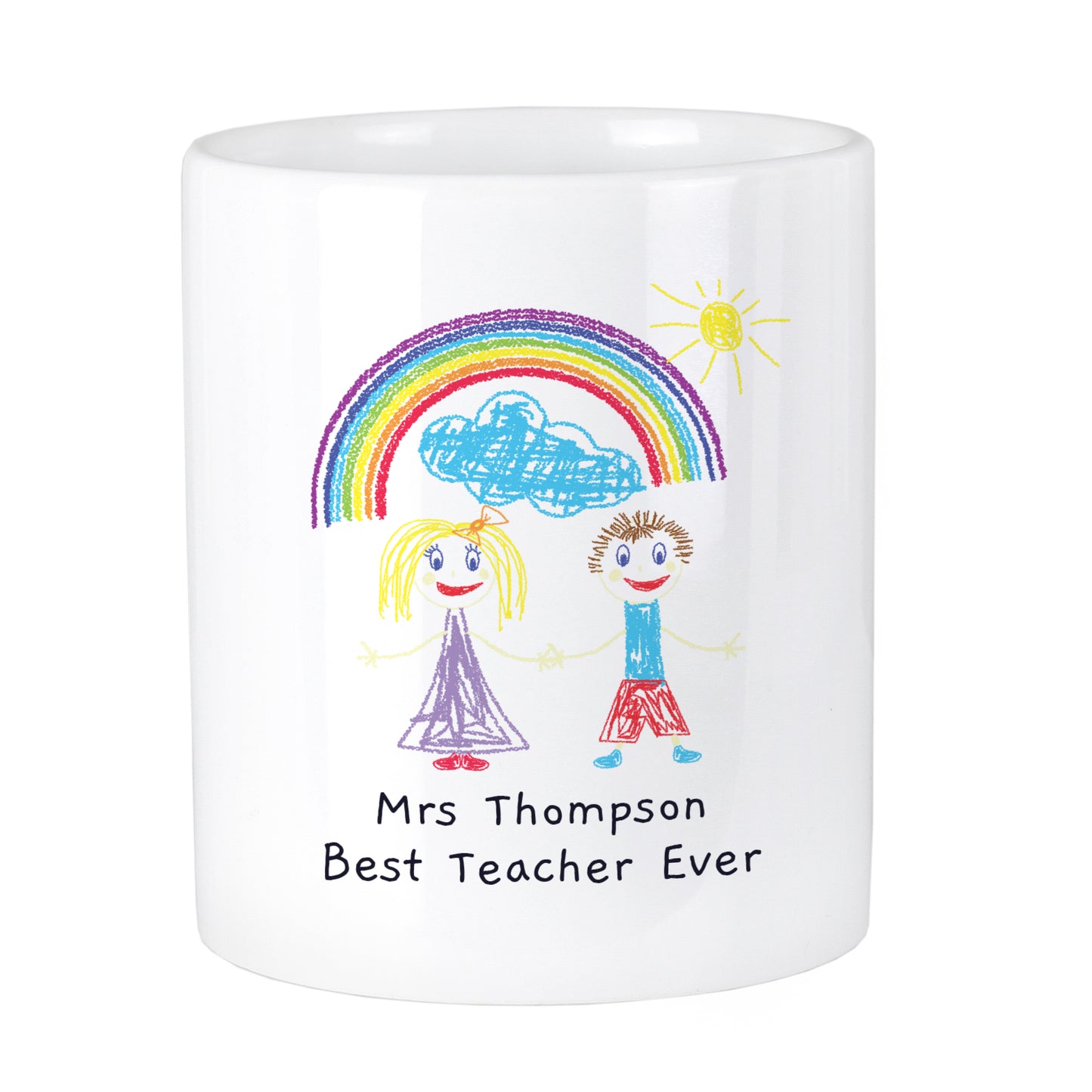 Personalised Childrens Drawing Photo Upload Storage Pot