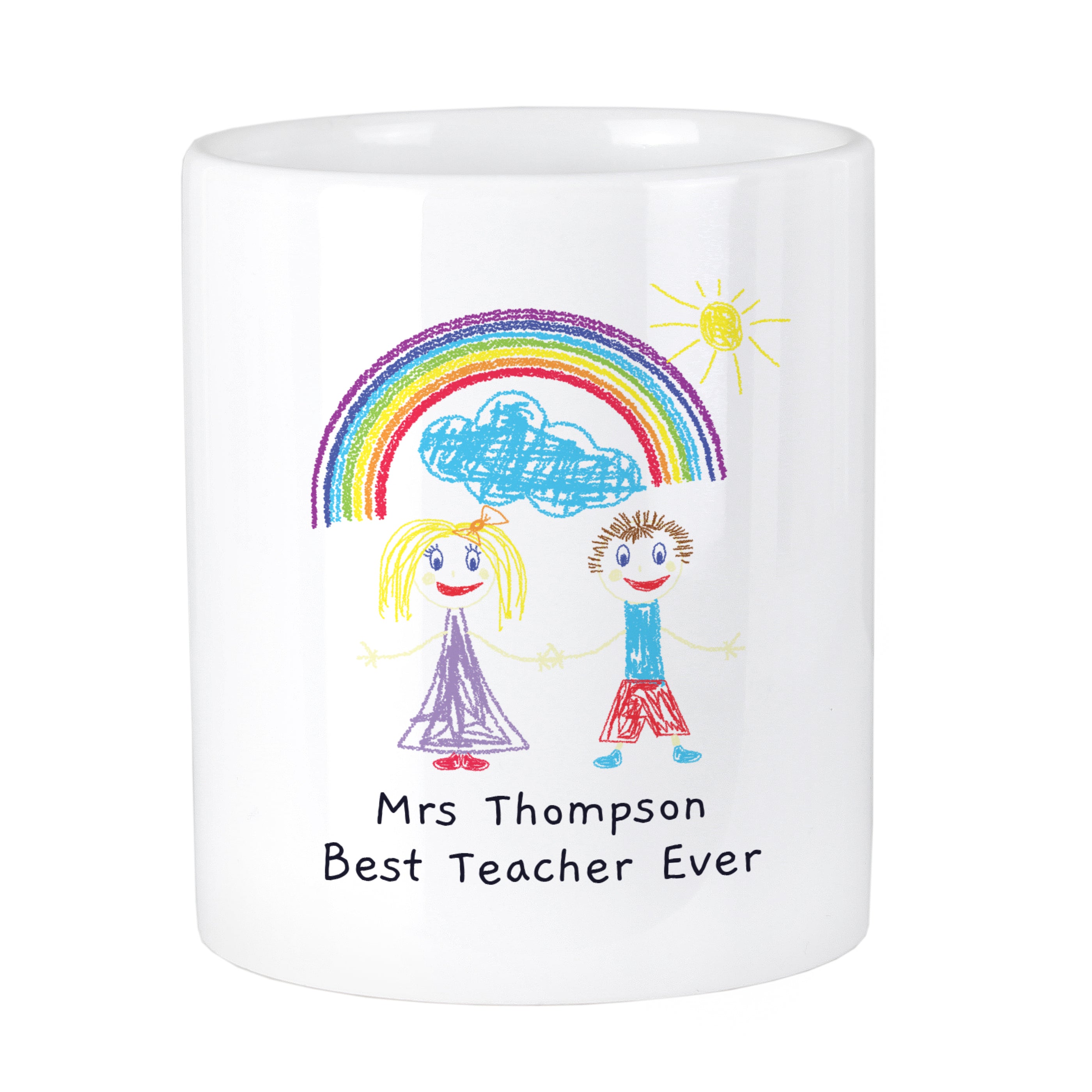 Personalised Childrens Drawing Photo Upload Storage Pot