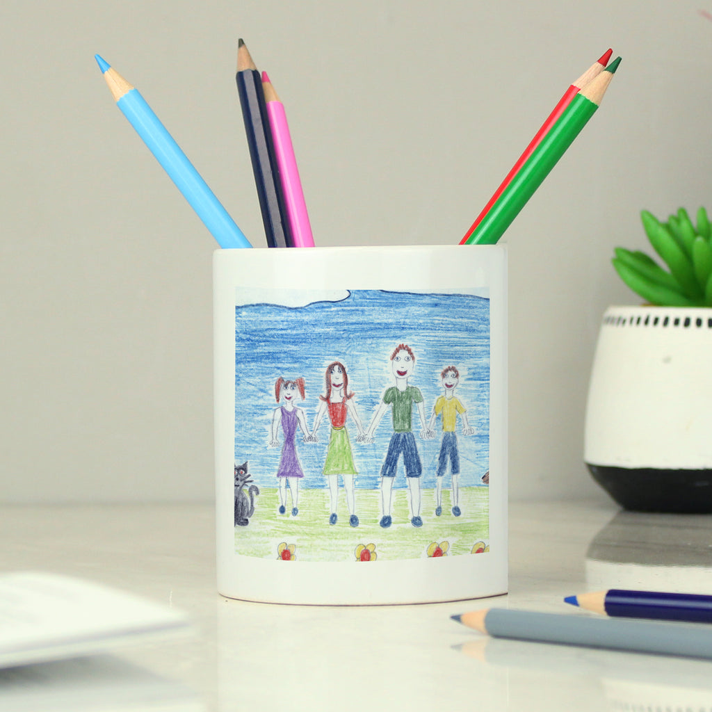 Personalised Childrens Drawing Photo Upload Storage Pot