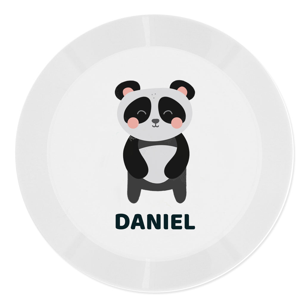 Personalised Panda Plastic Plate