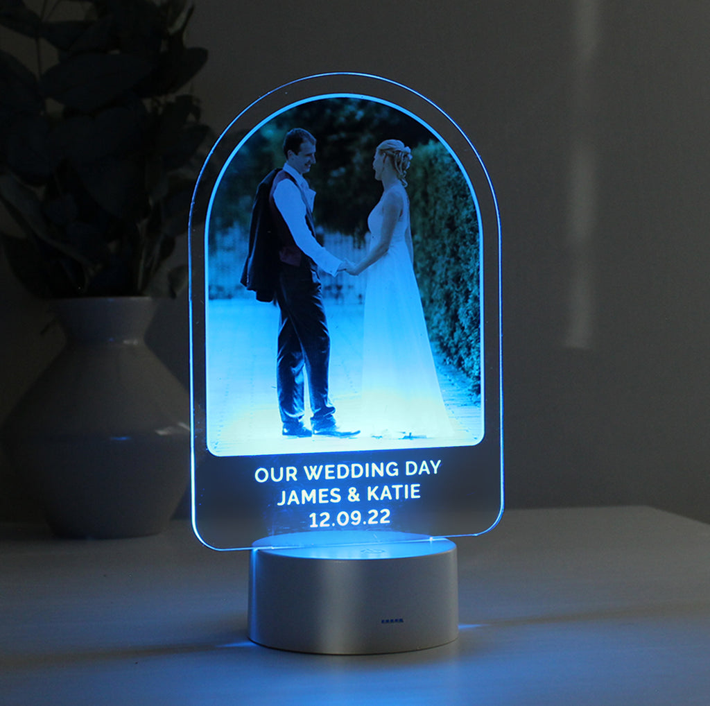 Personalised Free Text Photo Upload LED Colour Changing Light