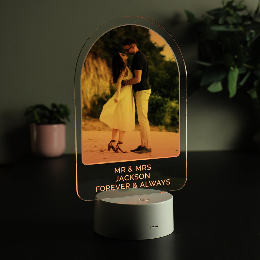 Personalised Free Text Photo Upload LED Colour Changing Light