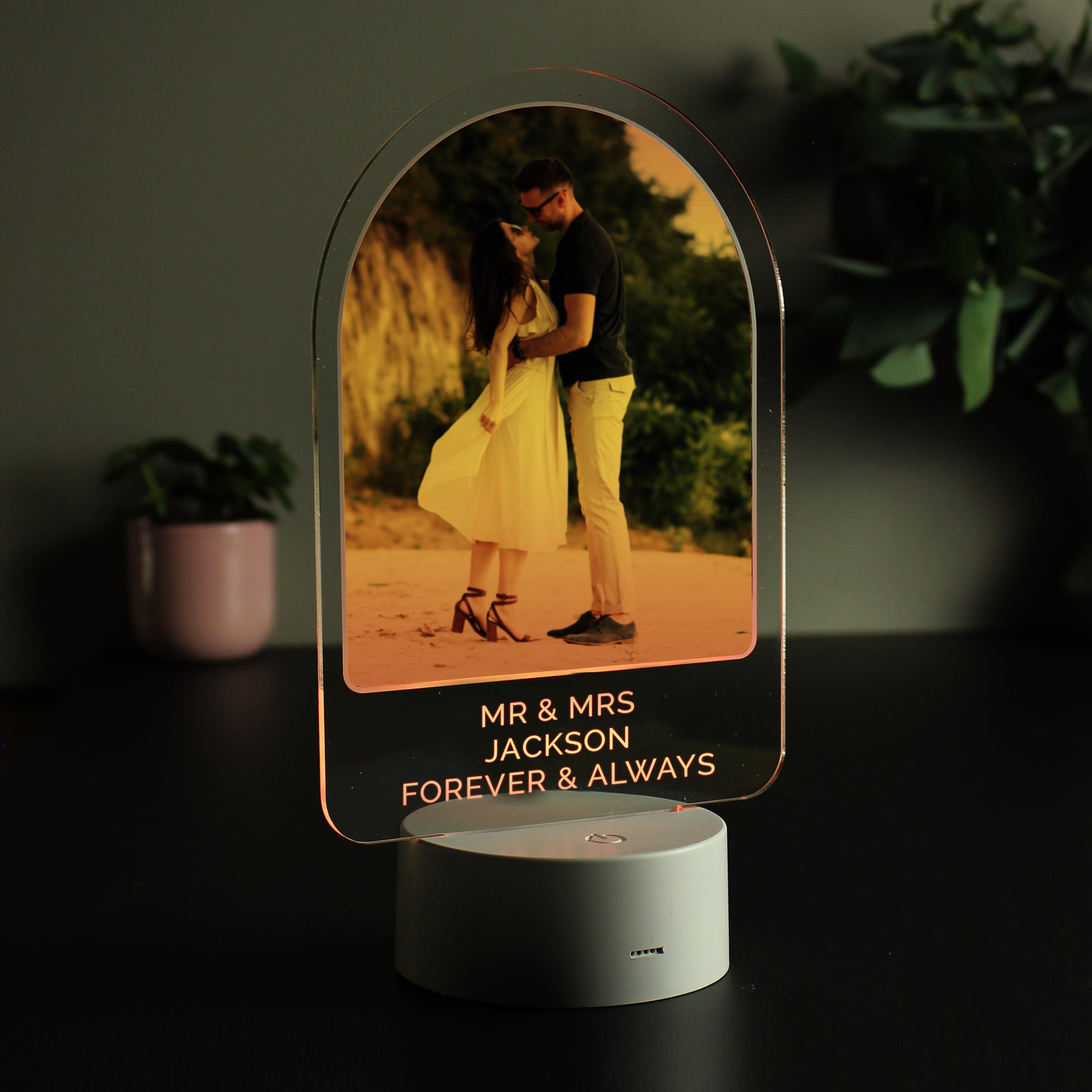 Personalised Free Text Photo Upload LED Colour Changing Light