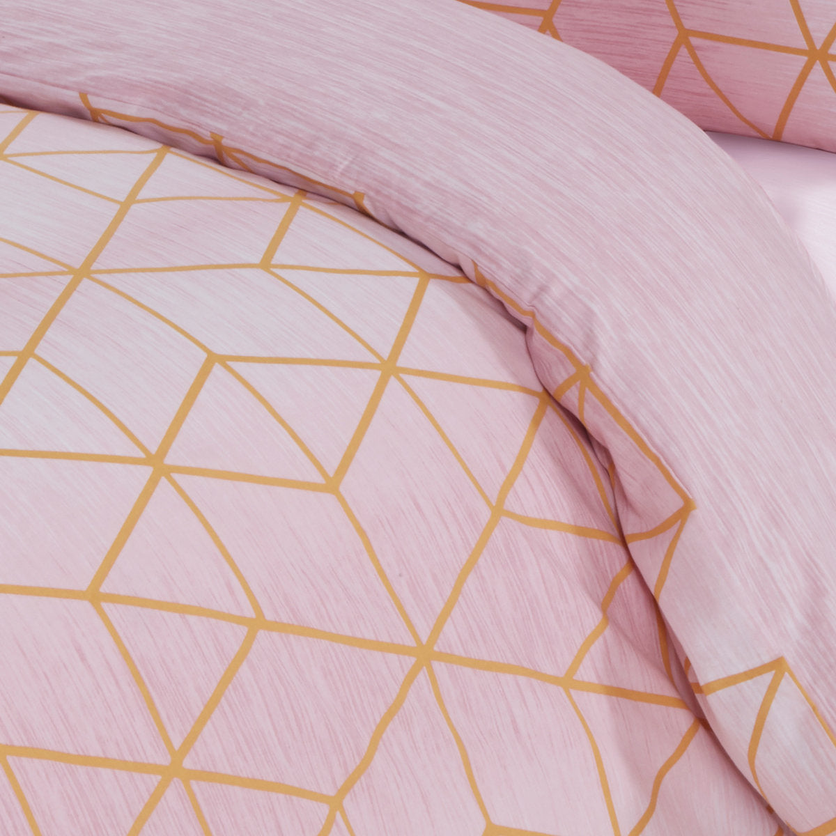 Calvin Shapes Geometric Reversible Duvet Cover Set Blush