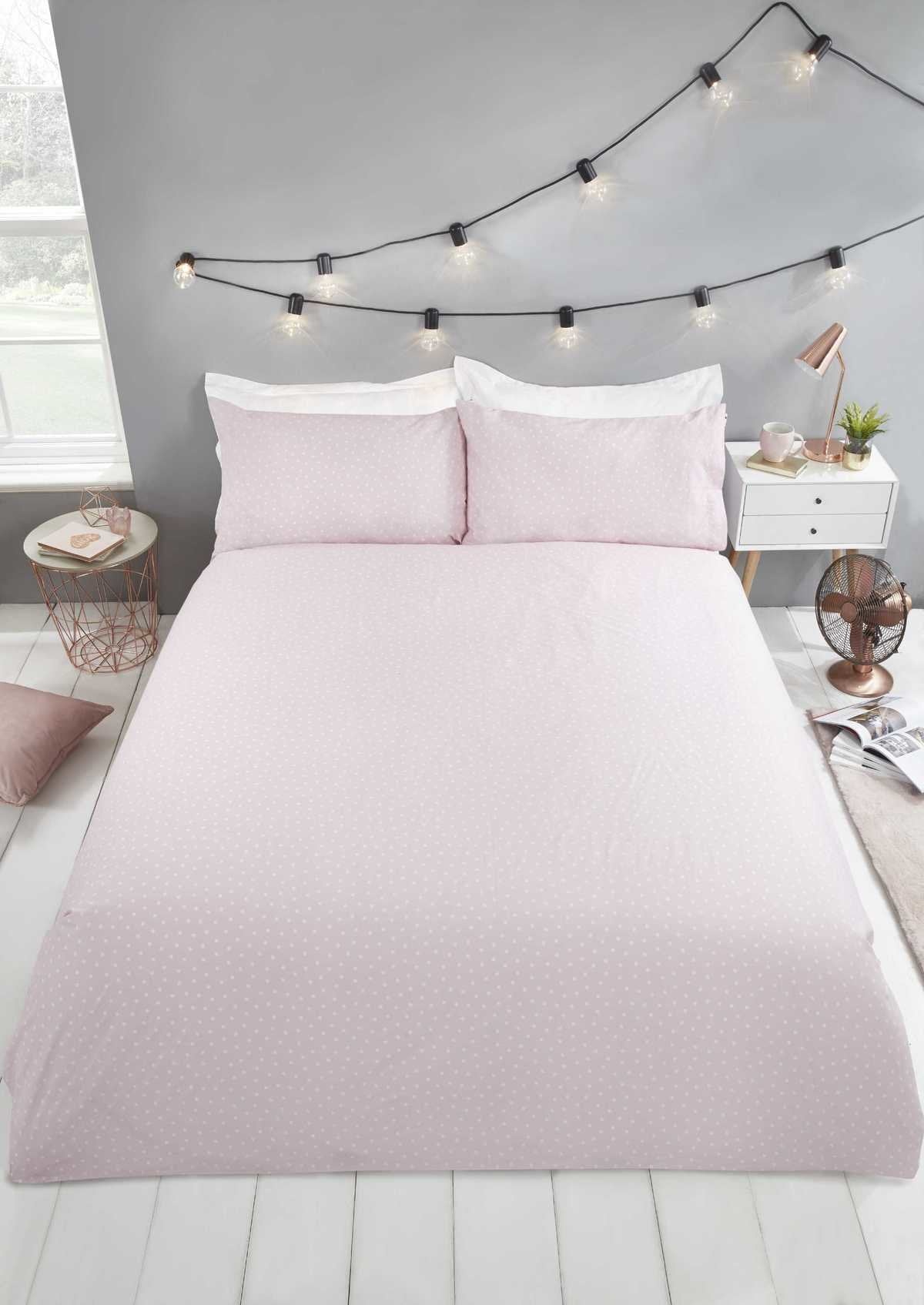 Hello Gorgeous Lashes Polka Dot Duvet Cover Set