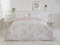 Eco - Friendly Cotton Sadie Duvet Cover Set - Rose - Reversible