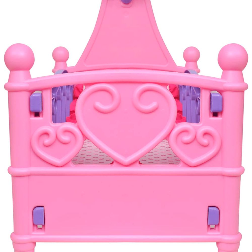 Kids'/Children's Playroom Toy Doll Bed Pink + Purple