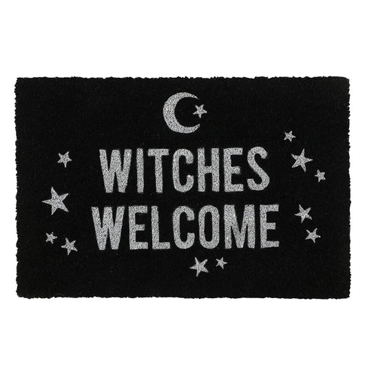 Witches Welcome Doormat - Black